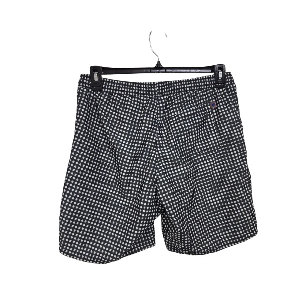 Beach Bros Swim Trunks Mens size Medium Gingham Drawstring Netted‎ 7.5